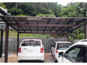 のカーポート エフルージュ ツイン 積雪〜20cm対応 施工例