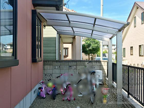 のサイクルポート・駐輪場 プレシオスポート ミニ 積雪〜20cm対応 施工例