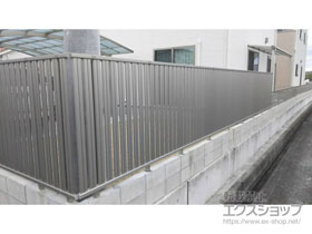 のフェンス・柵 シンプレオフェンスSY1型 たてスリットタイプ 自由柱施工 施工例