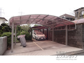 のカーポート レイナキャップツインポートグラン 積雪〜20cm対応 施工例