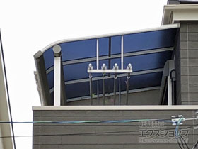 のバルコニー・ベランダ屋根 プレシオステラス R型 屋根タイプ 単体 積雪〜20cm対応 施工例