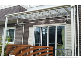 のテラス屋根 ヴェクターテラス F型 テラスタイプ 単体 積雪〜20cm対応 施工例