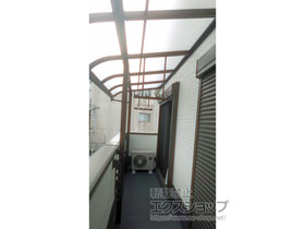 のバルコニー・ベランダ屋根 プレシオステラス R型 屋根タイプ 連棟 積雪〜20cm対応 施工例