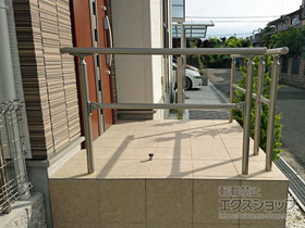 のフェンス・柵 グリップライン 歩行補助手すり アルミタイプ/Φ38手すり用 施工例