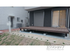 のウッドデッキ リウッドデッキ 200＋ 独立式リウッドステップ2型 施工例