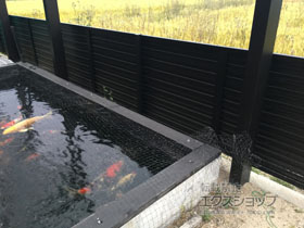 のフェンス・柵 ミエーネフェンス 目隠しルーバータイプ 自由柱施工〈A〉 施工例