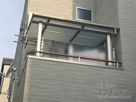 のバルコニー・ベランダ屋根 ヴェクターテラス F型 屋根タイプ 単体 積雪〜20cm対応 施工例