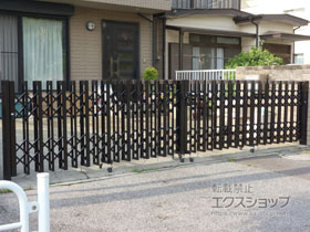 のカーゲート アルシャインII HW型Aタイプ ノンレール 両開き 630Ｗ 施工例