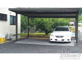 のカーポート テリオスポートIII 900 2台用 角柱4本仕様 積雪〜30cm対応 施工例