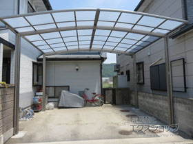 のカーポート ネスカR (ラウンドスタイル) ワイド 積雪〜20cm対応 施工例