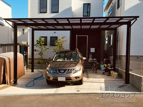 のカーポート エフルージュ ツイン 積雪〜20cm対応 施工例