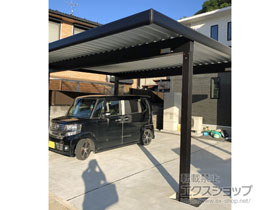 のカーポート ジーポートneo Aタイプ 2台用 角柱4本柱 積雪〜100cm対応 施工例