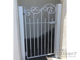 の門扉 ラフィーネ門扉1型 片開き 柱使用 施工例