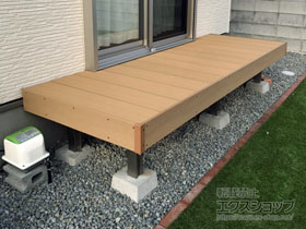 のウッドデッキ レストステージ 幕板納まり 施工例