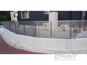 のフェンス・柵 プレスタフェンス 3型 太横桟 フリーポールタイプ 施工例