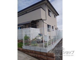 のフェンス・柵 イーネットフェンス1F型 自由柱タイプ 施工例