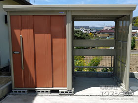 の物置・屋外倉庫 Mr.ストックマン プラスアルファ 一般型 結露減少型 3015×1590×2110 TP-Z3015-T 施工例