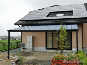 のテラス屋根 ソラリア F型 ビッグサイズ 単体 積雪〜20cm対応 施工例