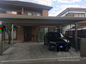 のカーポート テリオスポートIII 1500 2台用 角柱4本柱 積雪〜50cm対応 施工例