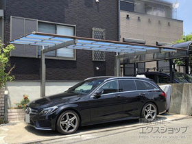 のカーポート ニューマイリッシュ 逆勾配 前下がり 積雪〜20cm対応 施工例