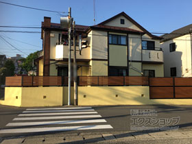 のフェンス・柵 モクアルフェンス 横板タイプ 自由柱施工 施工例