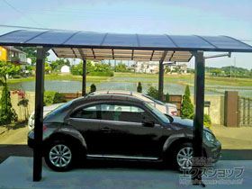 のカーポート カムフィエースZ 積雪30cm対応 ワイド 施工例