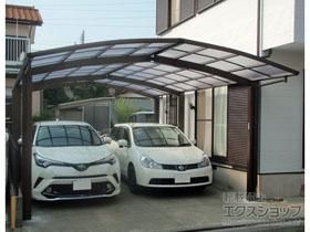 のカーポート レイナポートグラン 延長 M合掌　積雪〜20cm対応 施工例