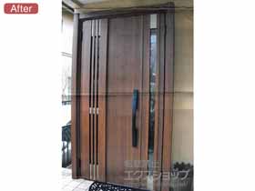 の玄関ドア ェント玄関ドア3 断熱K4仕様 親子仕様(ランマ無)L M83型 ※タッチキー仕様(リモコンタイプ) 施工例