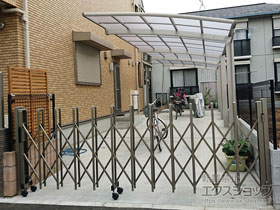 のカーゲート トリップゲート RB型 ノンレール 片開き*35S 施工例