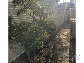 のフェンス・柵 プレスタフェンス 7Y型 横スリット アルミ多段柱使用（パネル2段） 施工例