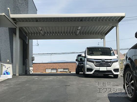 のカーポート ジーポートneo Aタイプ 2台用 角柱4本柱 積雪〜100cm対応 施工例