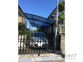 のカーポート ネスカR (ラウンドスタイル) 縦連棟 積雪〜20cm対応 施工例