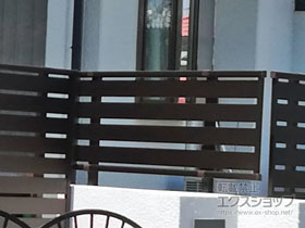 のフェンス・柵 シンプレオフェンスSY1型 横スリット 自由柱施工 施工例