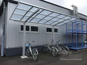 のサイクルポート・駐輪場 ネスカRミニ (ラウンドスタイル) 積雪〜20cm対応 施工例