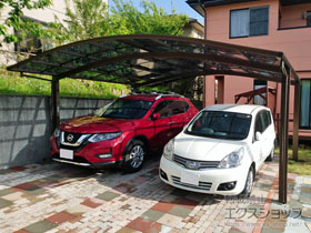 のカーポート プレシオスポート ワイド 積雪〜20cm対応 施工例