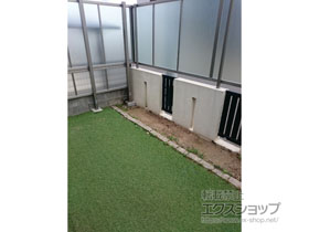 のフェンス・柵 ライシスフェンス P型 ポリカーボネート　多段柱使用（パネル2段） 施工例