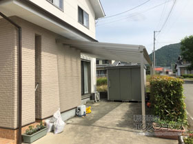 のテラス屋根 ソラリア F型 ビッグサイズ 単体 積雪〜20cm対応 施工例