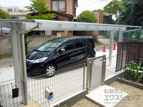 のカーポート エフルージュツインEX 後方支持タイプ 積雪〜20cm対応 施工例