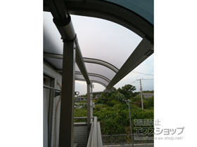 のバルコニー・ベランダ屋根 プレシオステラス R型 屋根タイプ 単体 積雪〜20cm対応 施工例