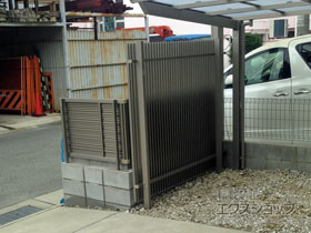 のフェンス・柵 プログコートフェンス F3型 フリーポールタイプ 施工例