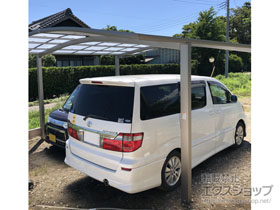 のカーポート ネスカR (ラウンドスタイル) ワイド 積雪〜20cm対応 施工例