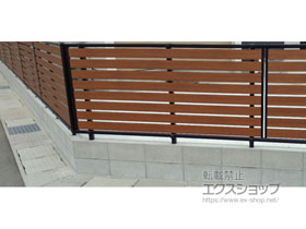 のフェンス・柵 モクアルフェンス 横板タイプ 自由柱施工 施工例