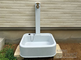 の立水栓・ガーデンシンク 立水栓（ミカゲ） 80角 施工例