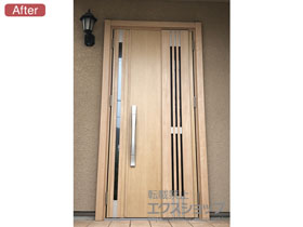 の玄関ドア リシェント玄関ドア3 断熱K4仕様 親子仕様(ランマ無)R M83型 ※タッチキー仕様(リモコンタイプ) 施工例
