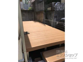 YKKAPのウッドデッキ リウッドデッキ 200＋ 独立式リウッドステップ2型×1セット 施工例
