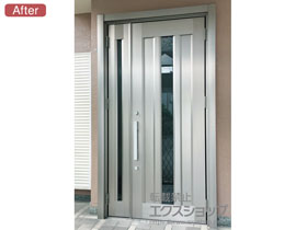 の玄関ドア リシェント玄関ドア3 アルミ仕様 親子仕様(ランマ無)R C12N型 ※手動仕様 施工例