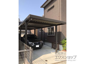 のカーポート テリオスポートIII 900 縦連棟 角柱8本柱 積雪〜30cm対応 施工例