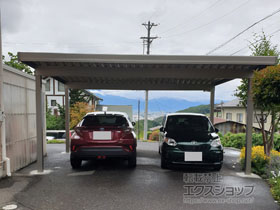 のカーポート テリオスポートIII 1500 2台用 角柱4本柱 積雪〜50cm対応 施工例