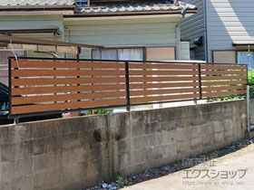 のフェンス・柵 モクアルフェンス 横板タイプ 自由柱施工 施工例