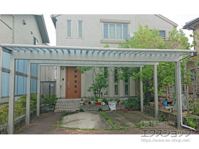 のカーポート エフルージュ ツイン100 積雪〜100cm対応*柱6本 施工例